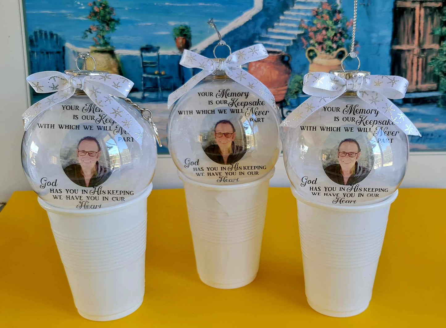 Christmas PHOTO Memorial Baubles