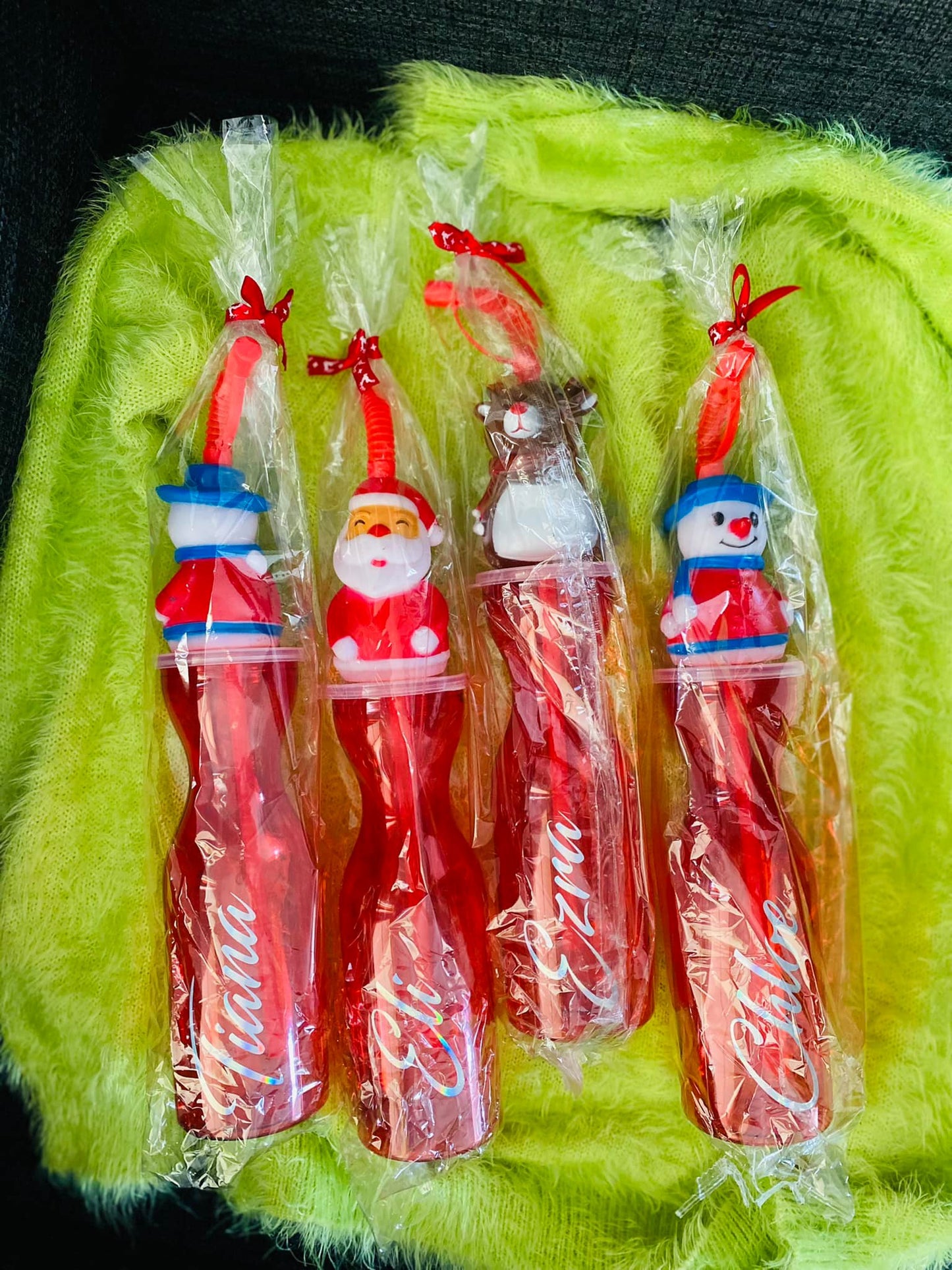 Kids personalised christmas bottles